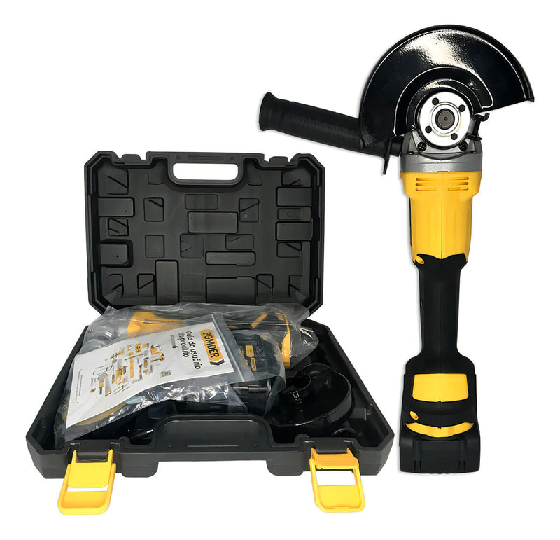 Lixadeira Esmerilhadeira 2 Baterias Angular Recarregável 21v Com Maleta e Acessórios