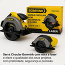 Serra Circular Elétrica C Guia Laser Madeira Ferro Azulejos