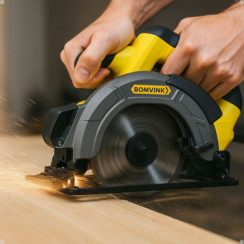 Serra Circular Elétrica C Guia Laser Madeira Ferro Azulejos