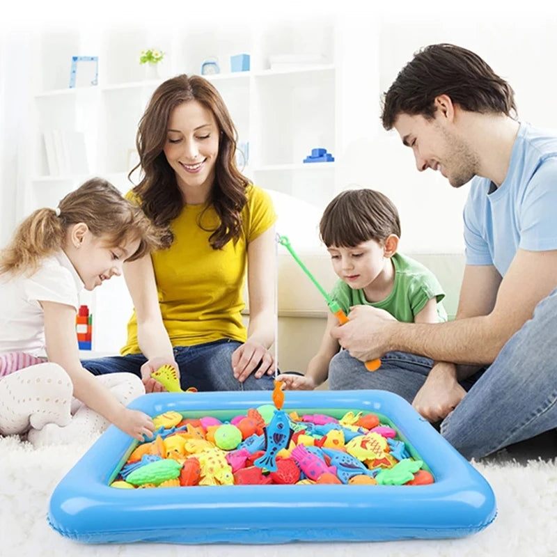 Kit de Brinquedos de Pesca Infantil – Jogo Educativo para Banho e Piscina