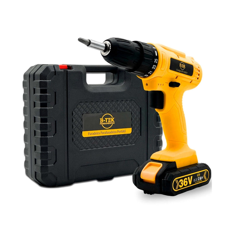 Furadeira Parafusadeira Sem Fio 36V B-TEK