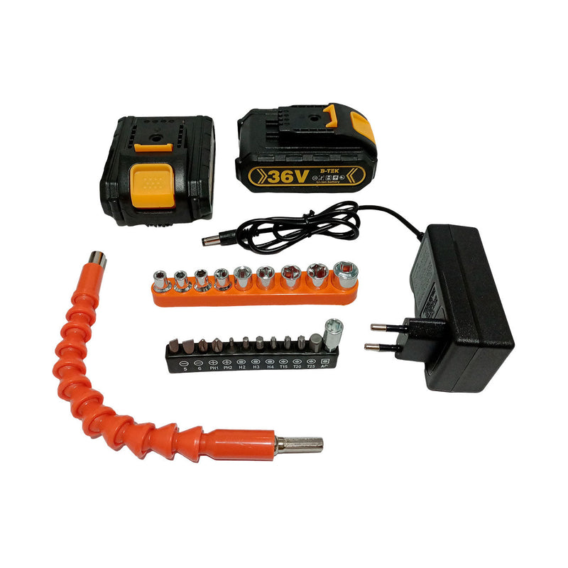 Furadeira Parafusadeira Sem Fio 36V B-TEK