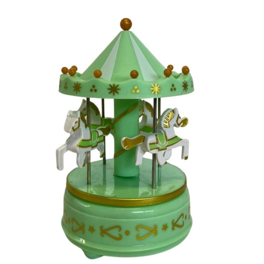 Enfeite de Natal Carrossel Natalino Caixa Musical